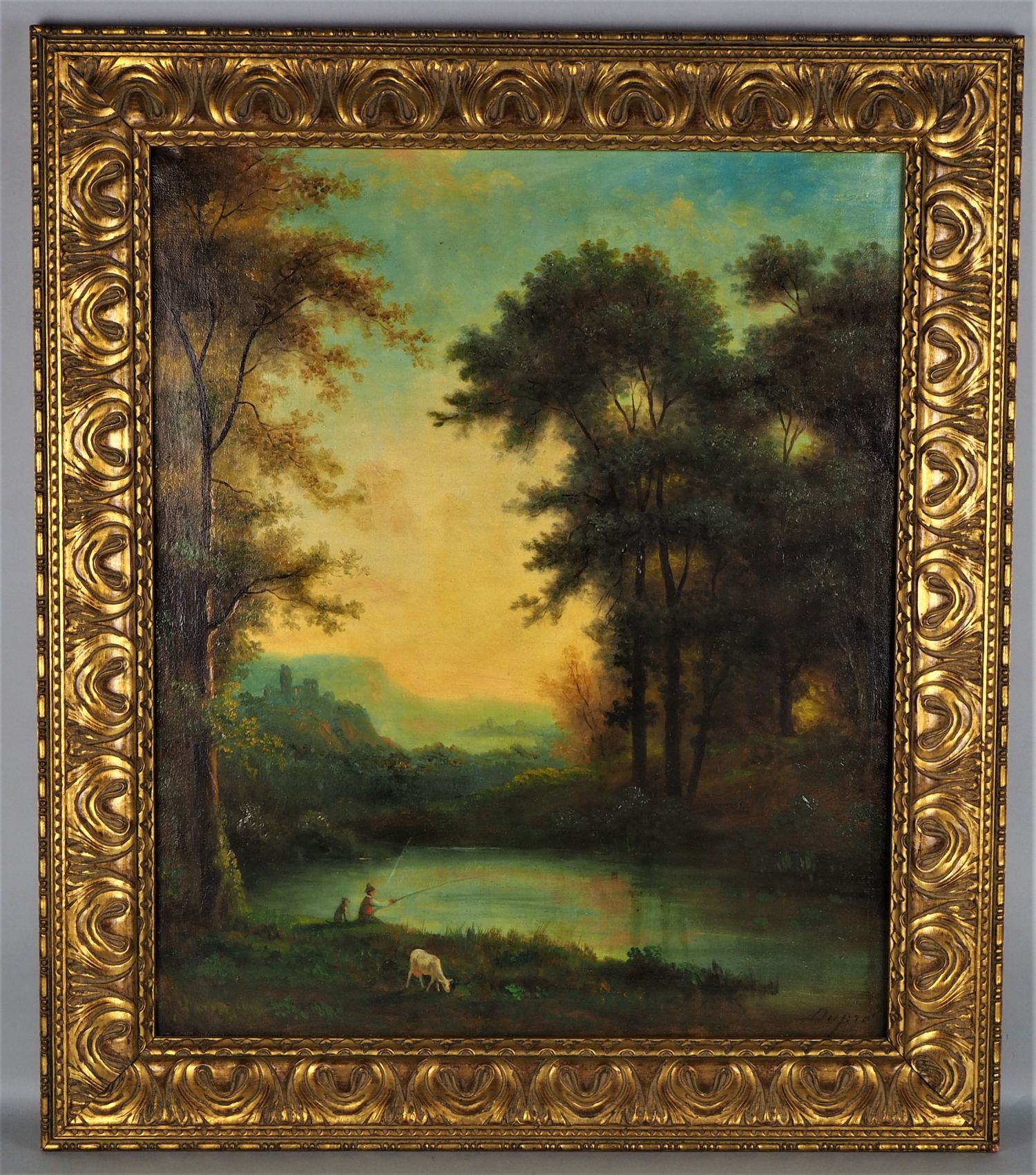 DUPRÉ, Jules (1811-1889), Romantic landscape, mid-19th century. 
