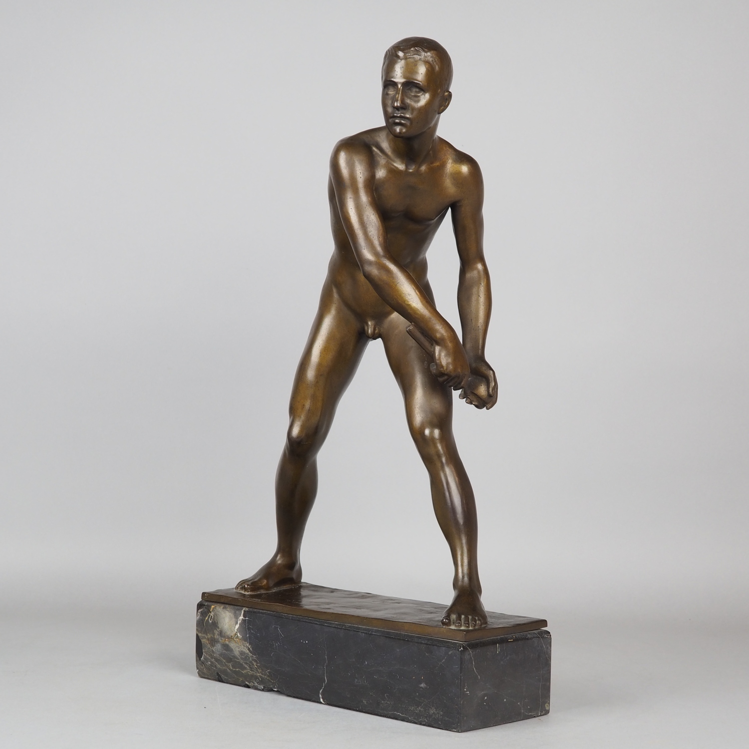 Male Nude of a Relay Runner by August Kattentidt ca. 1930 - Image 2 of 6