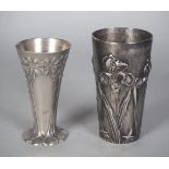 Two art nouveau wine cups, around 1900