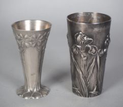 Two art nouveau wine cups, around 1900