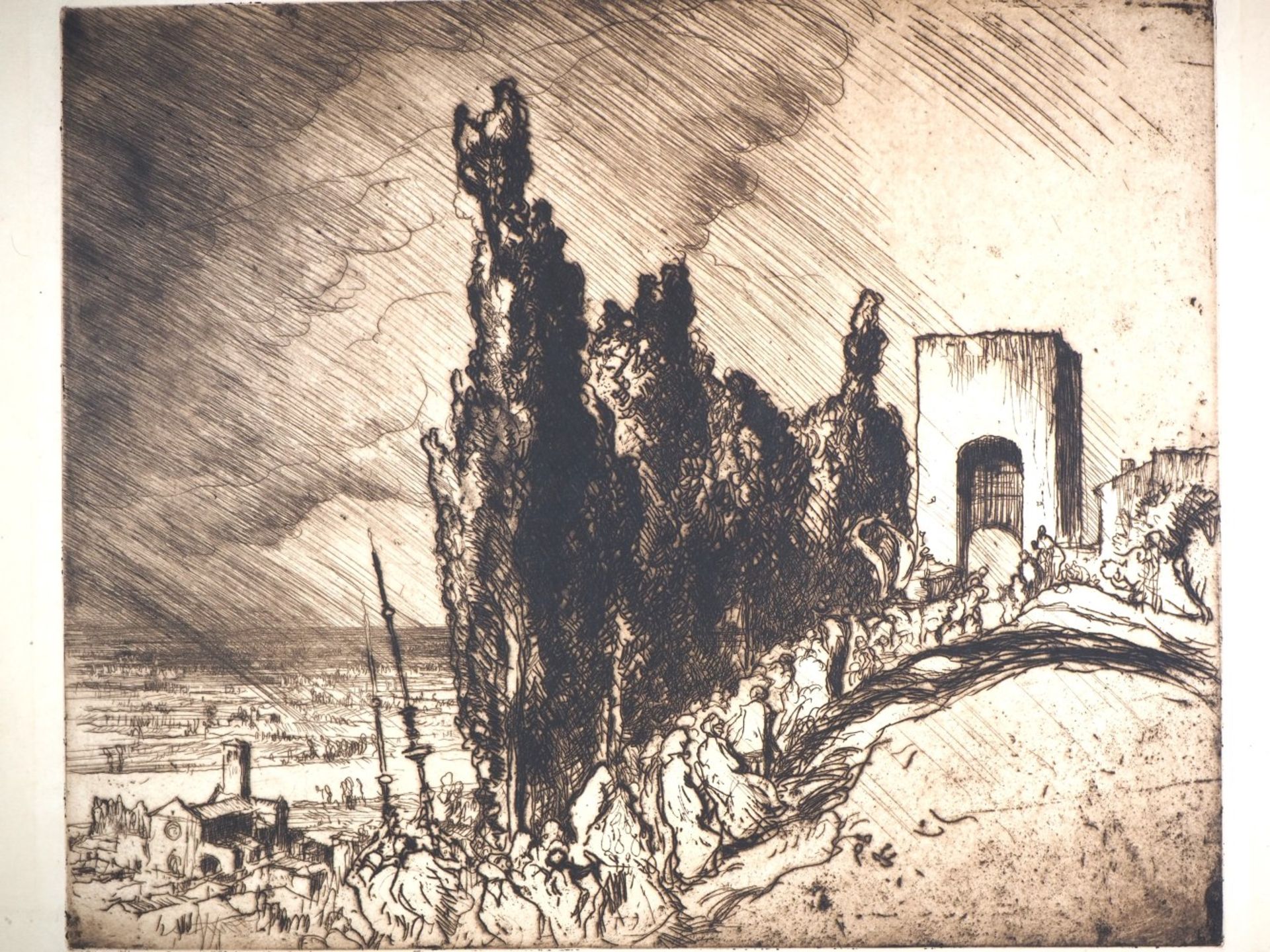 Frank Brangwyn, A Gate, Assisi, 1903 - Bild 2 aus 3