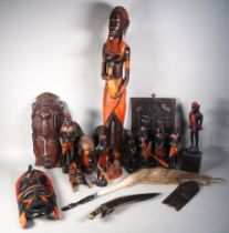 Convolute African wood art, mid-20th c.