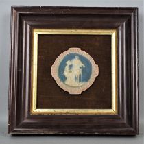 Framed wall plaque made of bisque porcelain, around 1900.