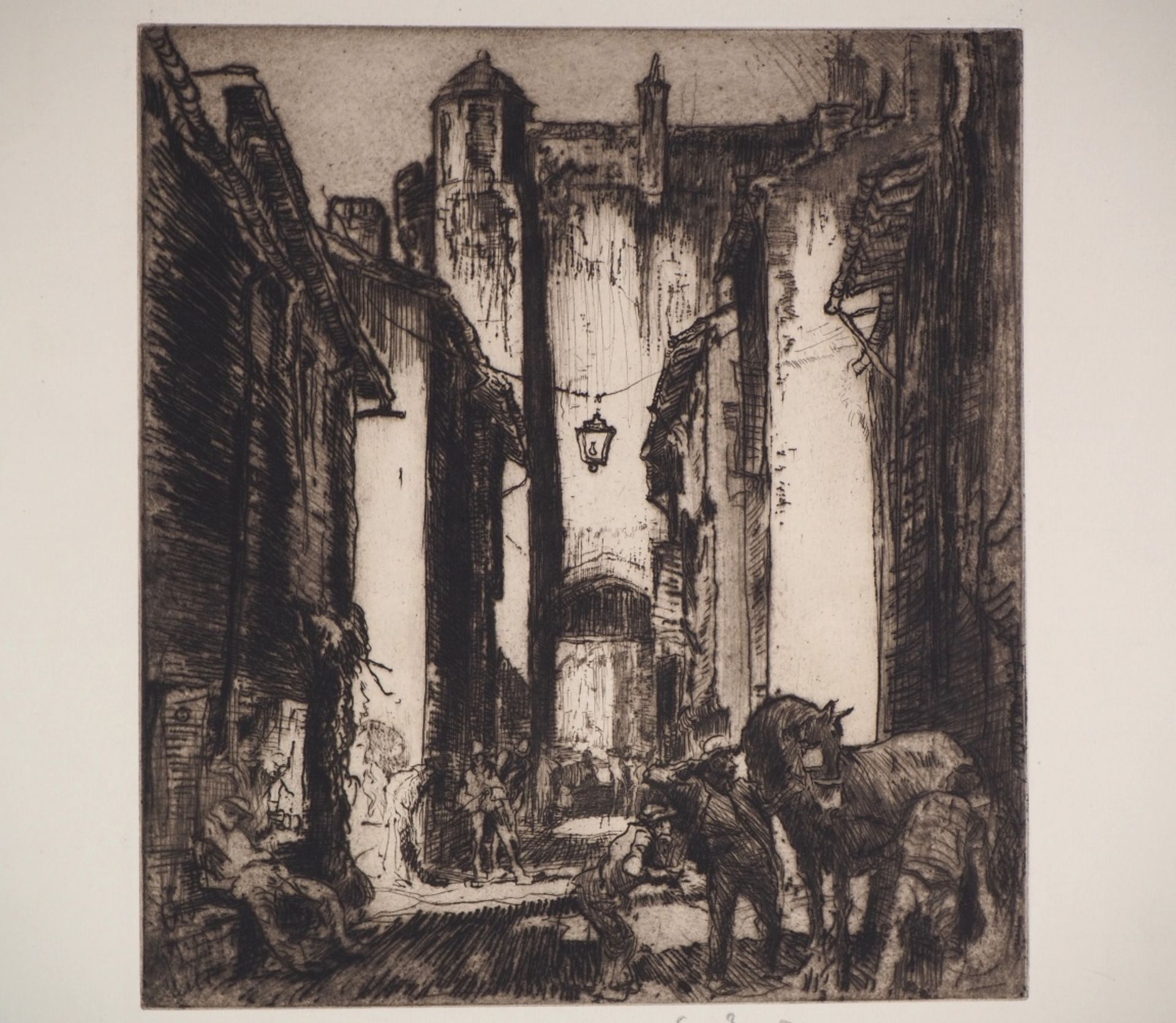 Frank Brangwyn, Porte St. Jacques, 1923  - Bild 2 aus 3