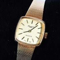 14K Gold Damen-Armbanduhr "LEONARD Geneve"