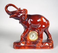 Scheurich & Greulich, mantel clock with elephant, 1940/1950s.