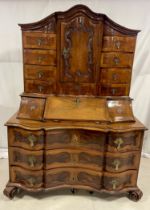 Baroque top tabernacle secretary, mid-18th century.