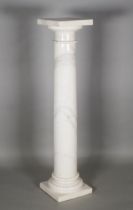 Column made of white Carrara marble, 20th c.