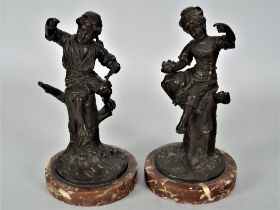 Pair of Viennese bronze figures around 1890 