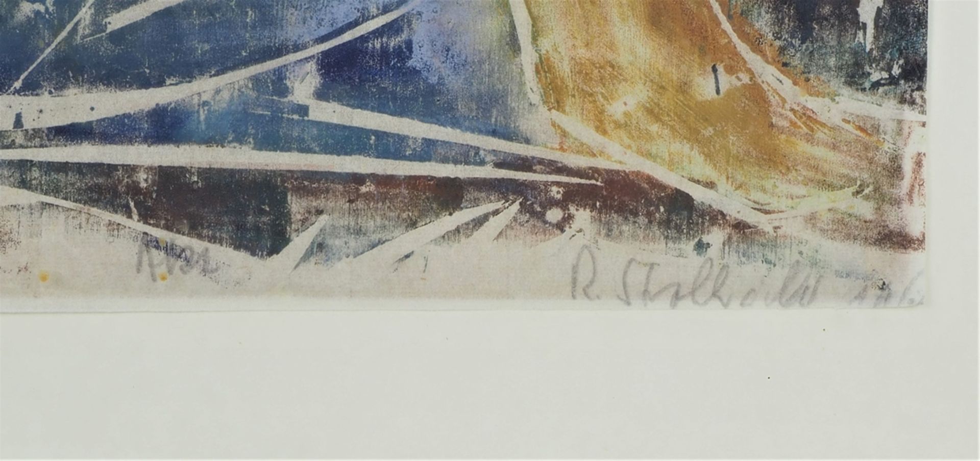 Reinhold Strohhäcker, original color woodcut/hand print "Nude", 1960s. - Image 3 of 3