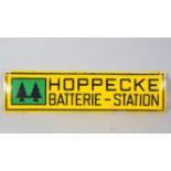 HOPPECKE Batterie-Station Emaille Schild, Mitte 20. Jh.