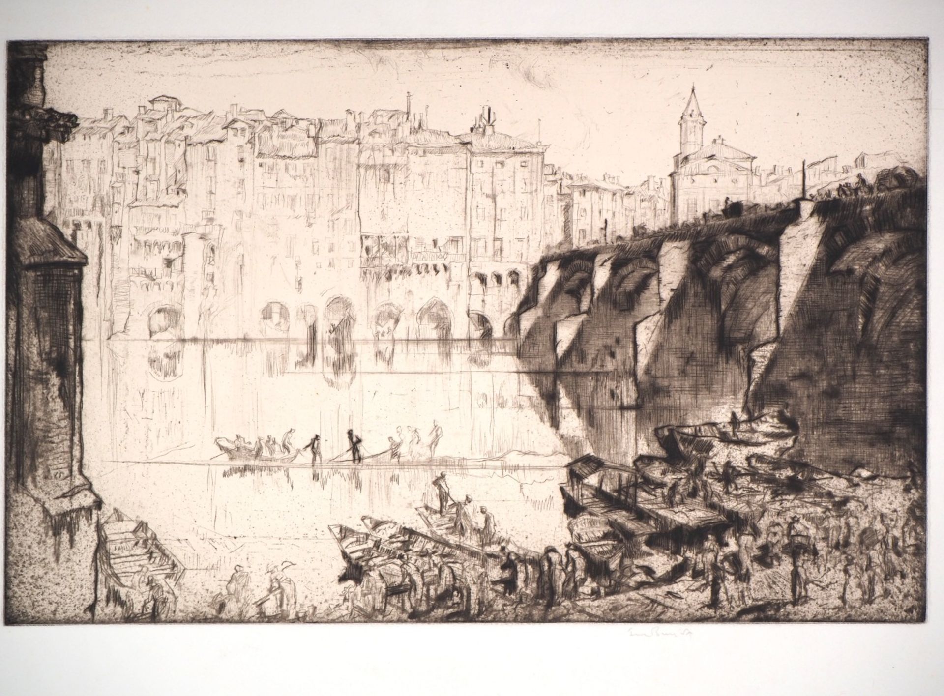 Frank Brangwyn, Albi, Impressions (on the river Tarn), 1926 - Bild 2 aus 3