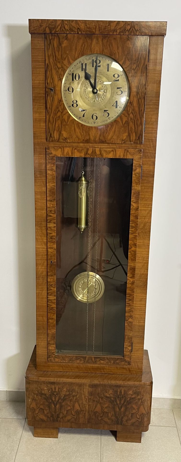 Simple art deco grandfather clock, beginning of 20th century.