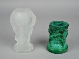 Zwei kleine Vasen "Gablonz" um 1930