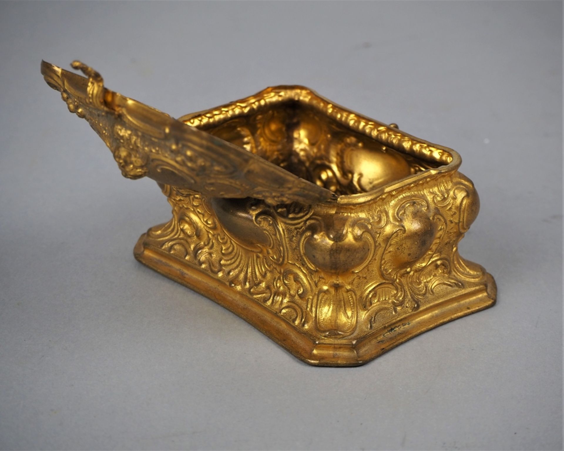 Art Nouveau brass money box, around 1890 - Image 2 of 3