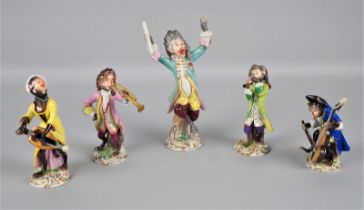 Porcelain monkey band, Oldest Volkstedt Porcelain Manufactory, 20th century.