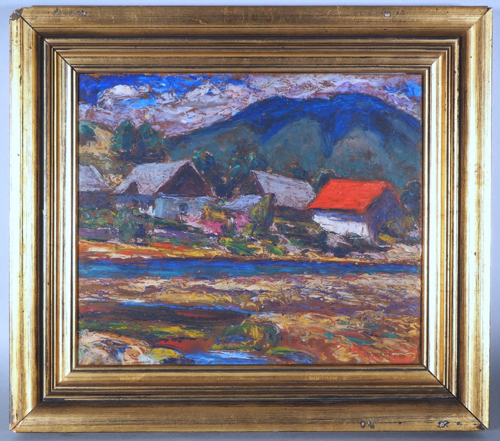 Ignác Udvardy (1877-1961, Österreich-Ungarn) - Dorflandschaft, Anfang 20. Jh.