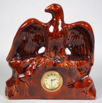 Scheurich & Greulich, mantel clock with eagle, 1940/1950s.