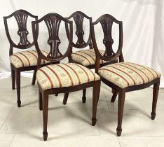 Four Neo-Georgian chairs, 2nd half of the 20th century.