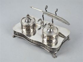 Antique silver writing set, Italy