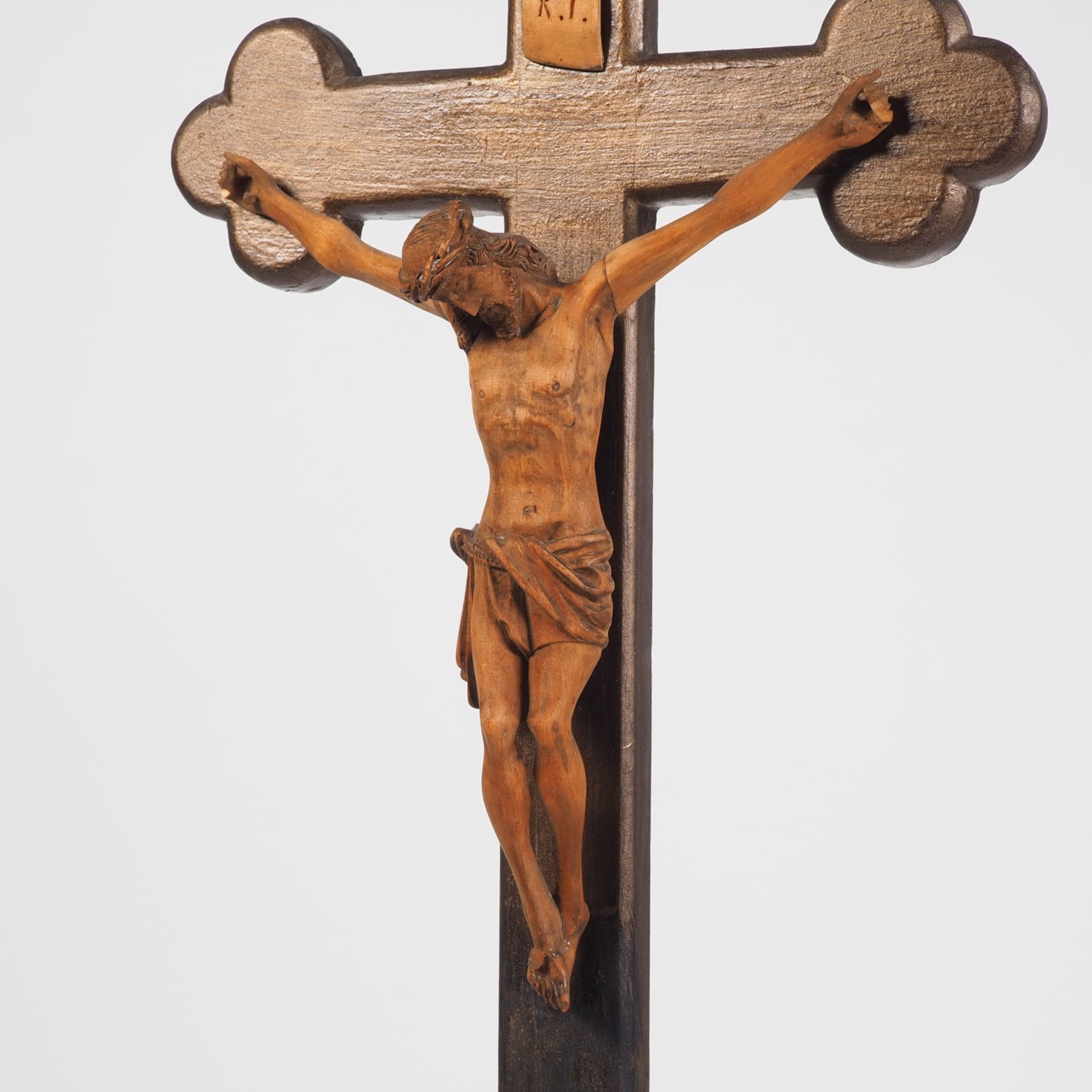 Standkruzifix, Holz, 19. Jh. - Bild 3 aus 3