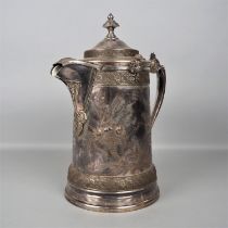 Reed & Barton, Silvered jug with porcelain insert, c. 1880.