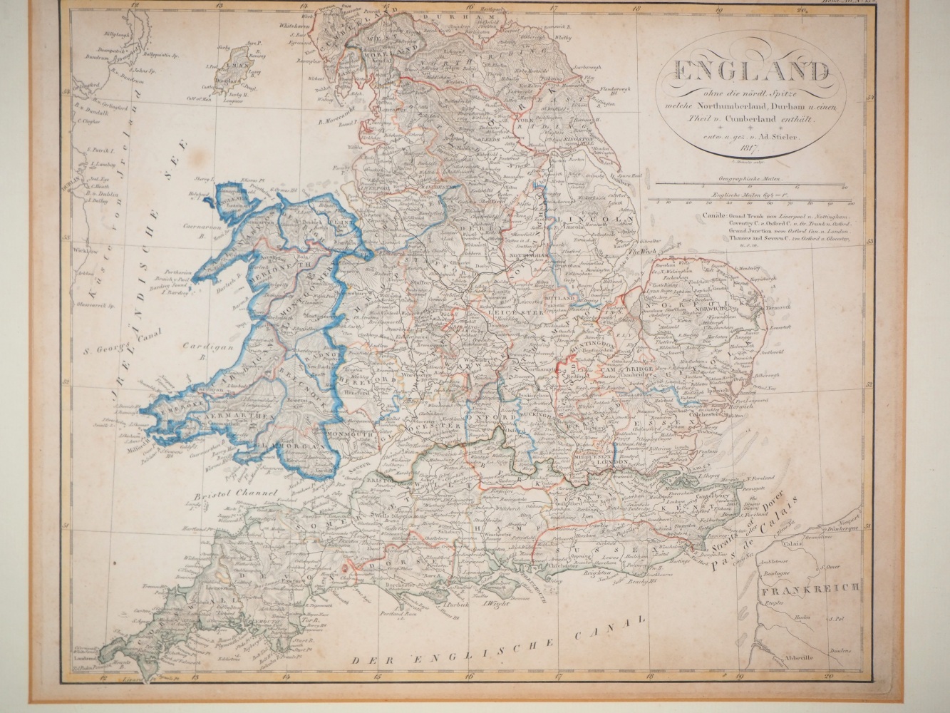 Map of England, Stielers Hand Atlas, 1817. - Image 2 of 2