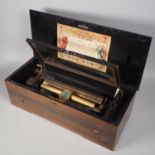 Swiss Music box around 1900 with 6 melodies - J.H. Heller in Bern