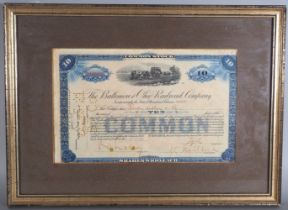 Share of the railroad company Common Stock, 1921.