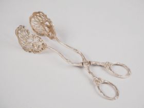 silver pastry tongs