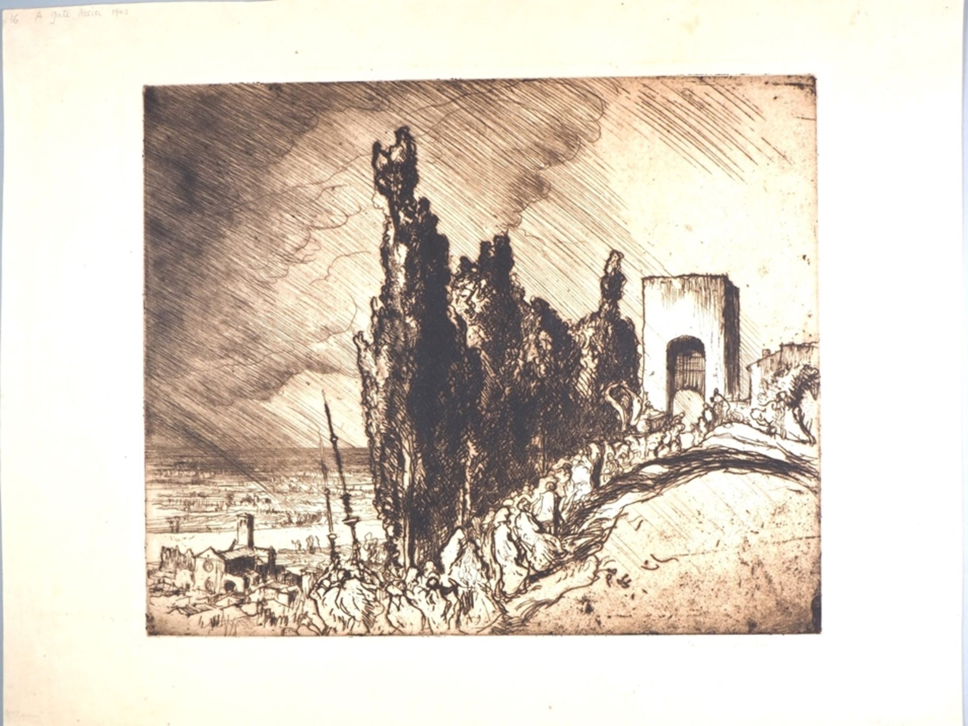 Frank Brangwyn, A Gate, Assisi, 1903