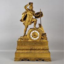 Large Empire figural pendule with Roman warrior, France circa 1810.