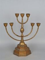 Menorah candlestick late 19th century.