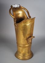 Brass coal bucket, around 1900