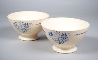 Hippolyte Boulenger-Creil-Montereau, two porcelain bowls, 1940s