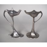 Two oil lamps, around 1900