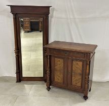 Mirror with base cabinet, around 1880