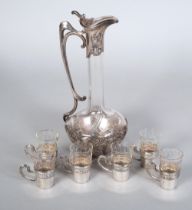 Art Nouveau liqueur set, around 1900