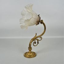 Art Nouveau brass wall lamp, early 20th c. 