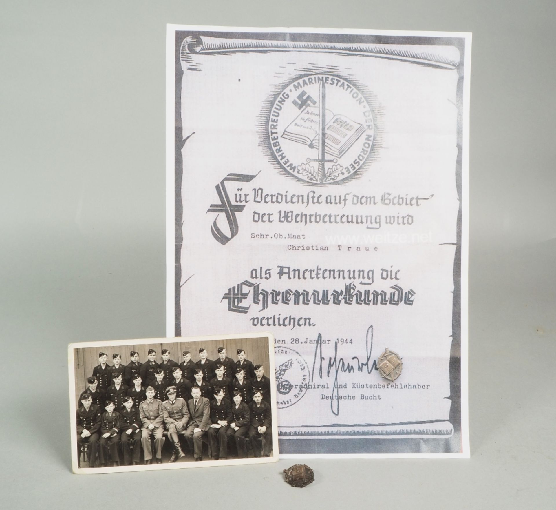 Kriegsmarine rare badge for military service 1943