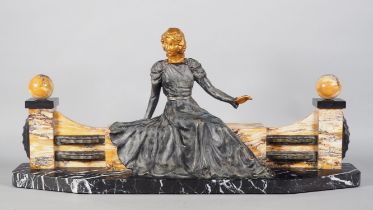 Art Deco, Large fireplace figurine, around 1920.