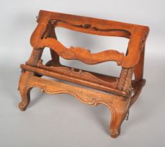 Baroque style wooden folding book stand, 19th century.