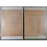 Two architectural drawings, c. 1800