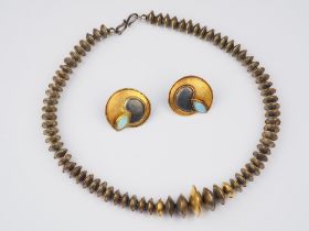 Schmuckset Kette mit Ohrringen, Silber/Gold - Winsauer Überlingen