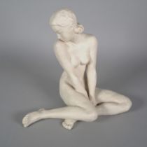 Rosenthal porcelain figurine "The crouching", designed by Fritz Klimsch, around 1939.