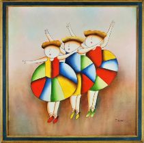 Joyce Roybal (*1955) - Tanzende Kinder