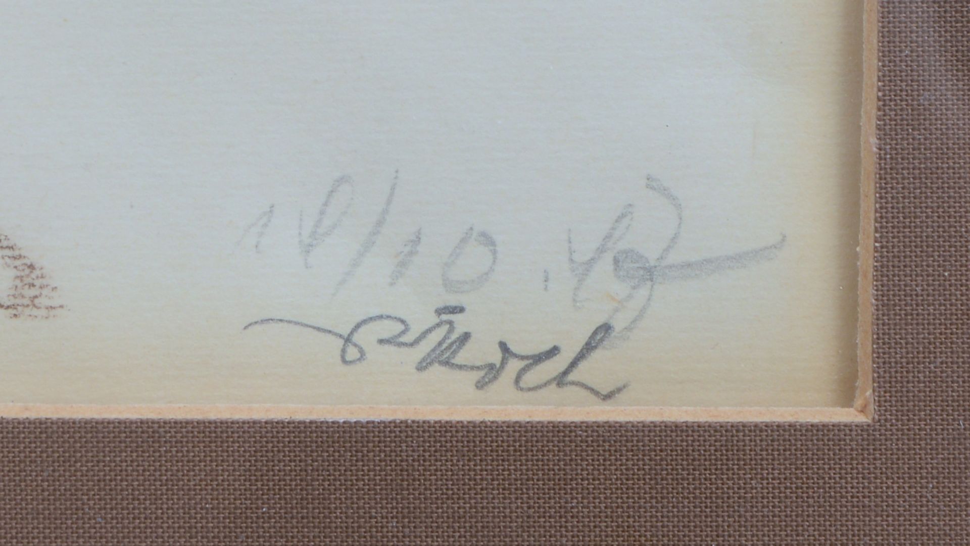 Koch, Rudolf, &#039;Haus am Meer&#039;, Kreidezeichnung, unten re. signiert - Image 2 of 2