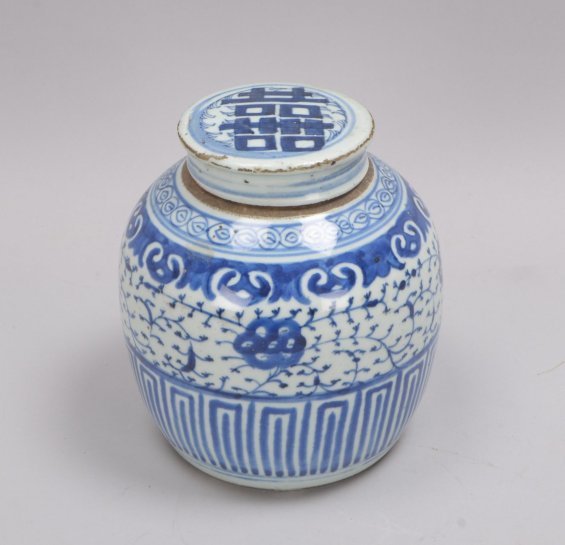 Ingwertopf (China), blaue Unterglasurmalerei, mit Deckel - Image 2 of 2