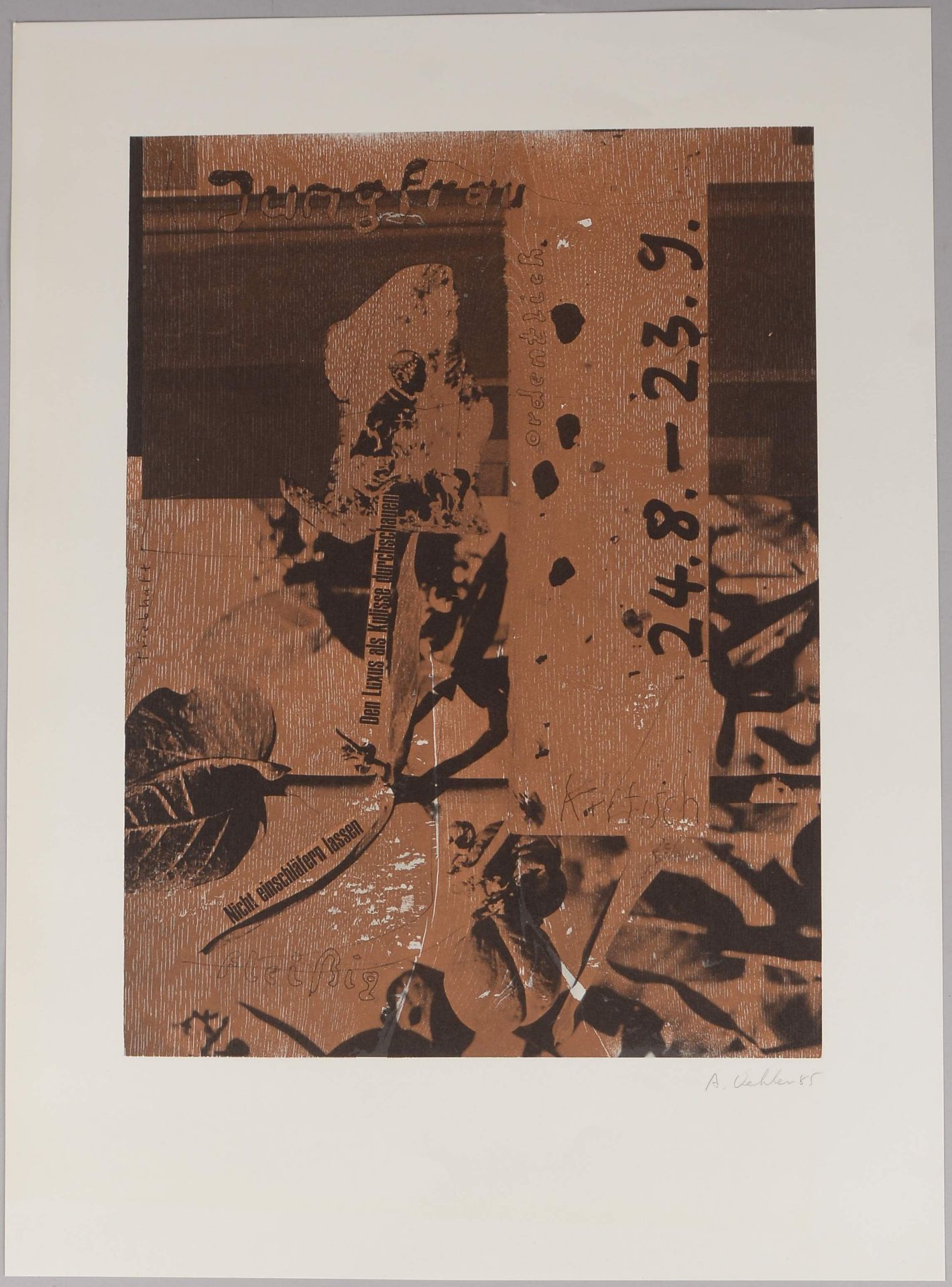 Oehlen, Albert, &#039;Jungfrau&#039;, Farboffset (Edition Griffelkunst), signiert/datiert