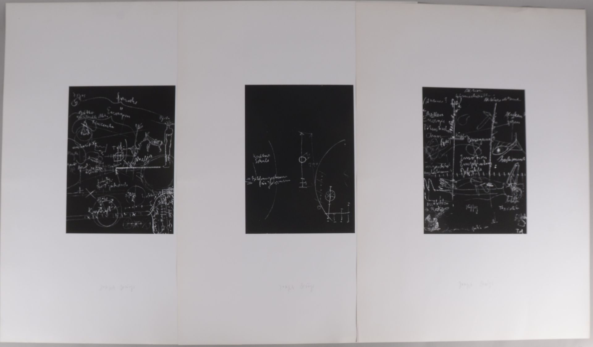Beuys, Joseph, &#039;Tafeln I - III&#039;, 3x Siebdrucke (Edition Griffelkunst)